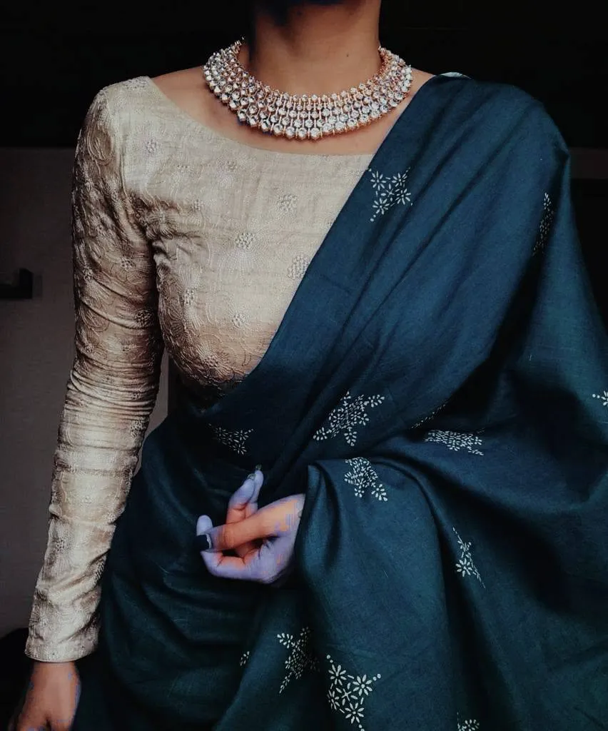 Soft Muslin Cotton Silk Saree 2 in ORIGINAL  PRINT 