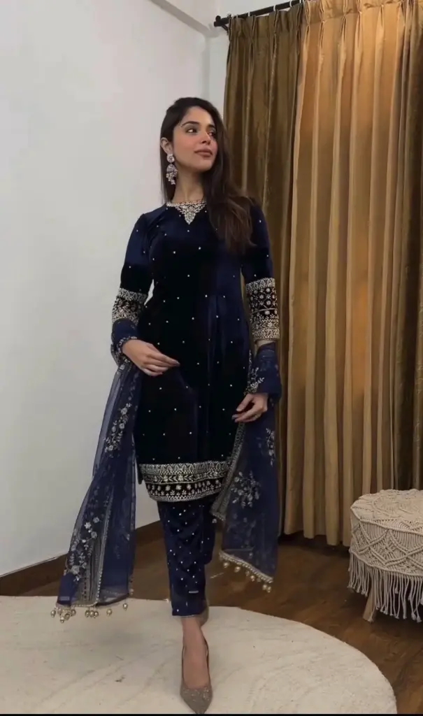 DESIGNER WEAR KURTA SARARA PAIR WITH DUPATTA Salwar Kamees Elegant 3-Piece Ethnic Outfit with Dupatta | Women’s Festive & Wedding Wear (M-38)