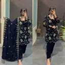 Designer Havy Viscose Velvet with inner Elegant 3-Piece Ethnic Outfit with Dupatta | Women’s Festive & Wedding Wear